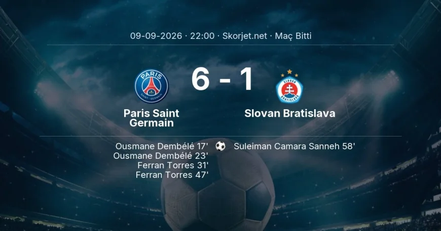 Paris Saint Germain 6-1 Slovan Bratislava - maç özeti | Şampiyonlar Ligi