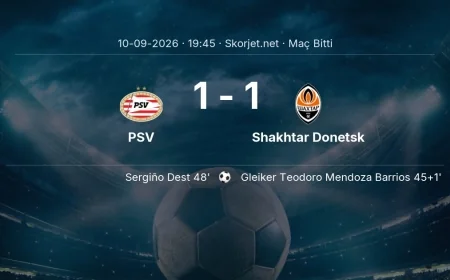 PSV 1-1 Shakhtar Donetsk - maç özeti | Şampiyonlar Ligi