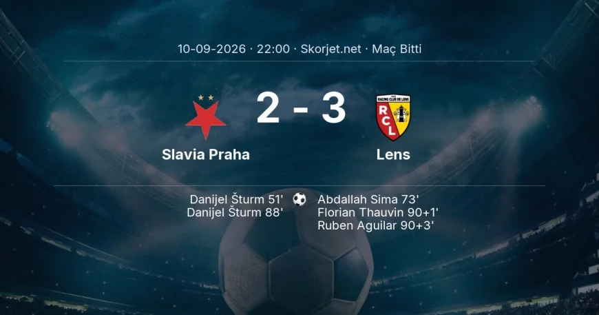 Şampiyonlar Ligi | Slavia Praha 2-3 Lens sonucu