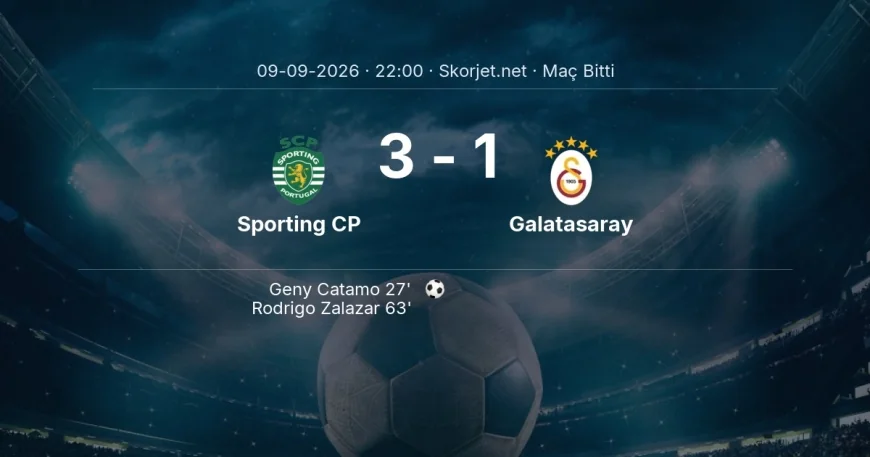 Maç sonucu: Sporting CP 3-1 Galatasaray | Şampiyonlar Ligi