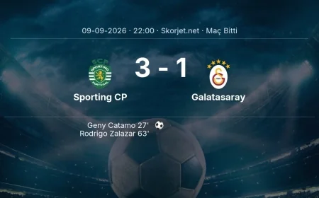Maç sonucu: Sporting CP 3-1 Galatasaray | Şampiyonlar Ligi