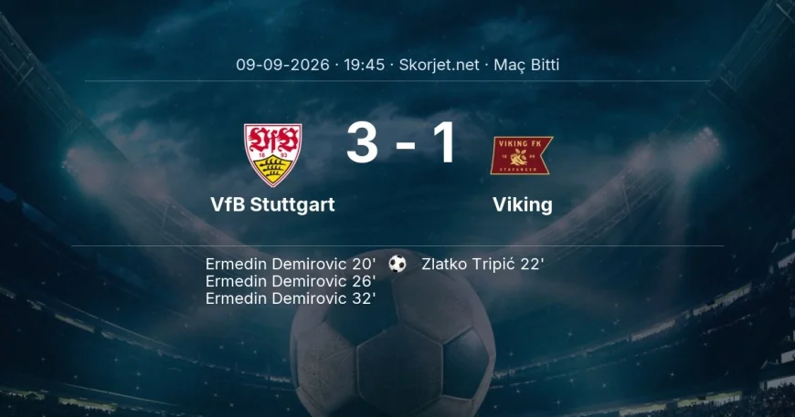 VfB Stuttgart 3-1 Viking - maç özeti | Şampiyonlar Ligi