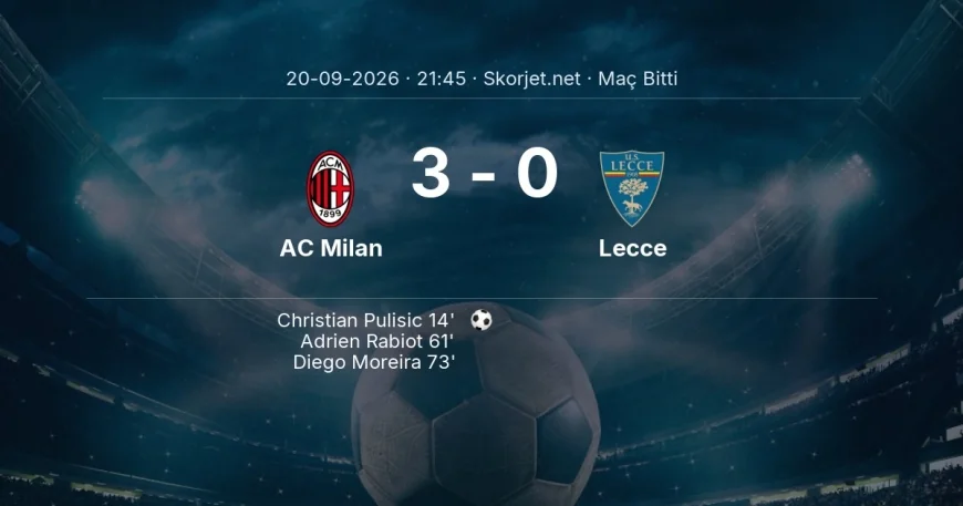 Maç sonucu: AC Milan 3-0 Lecce | Serie A