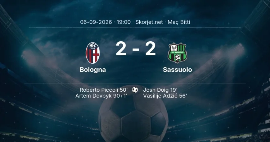 Maç sonucu: Bologna 2-2 Sassuolo | Serie A