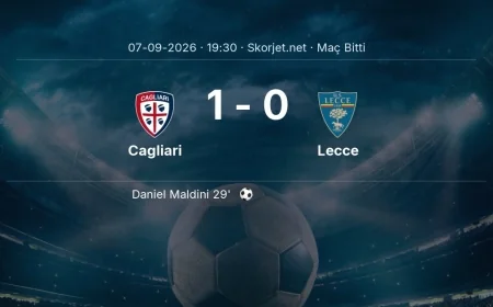 Serie A | Cagliari 1-0 Lecce sonucu