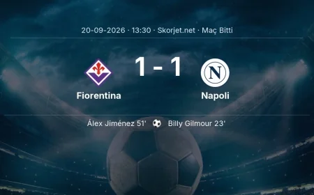Maç sonucu: Fiorentina 1-1 Napoli | Serie A