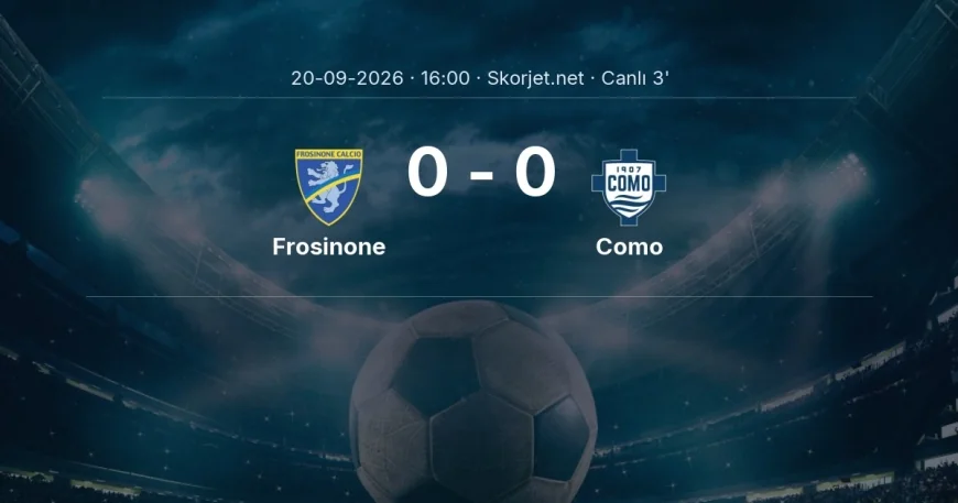 Serie A: Frosinone - Como maçı başladı