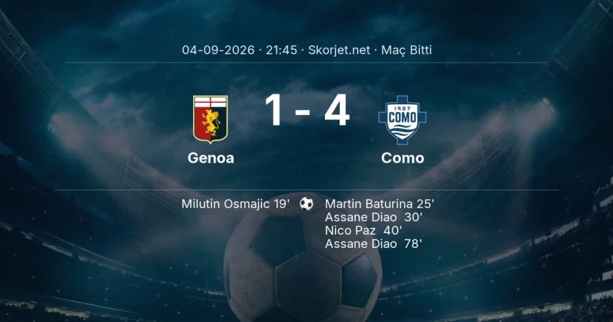 Serie A | Genoa 1-4 Como sonucu