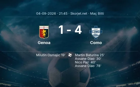 Serie A | Genoa 1-4 Como sonucu