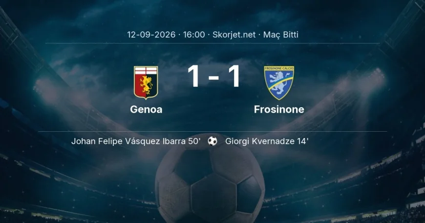 Maç sonucu: Genoa 1-1 Frosinone | Serie A