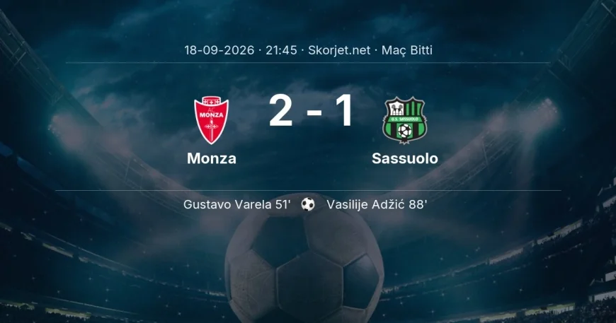 Serie A | Monza 2-1 Sassuolo sonucu