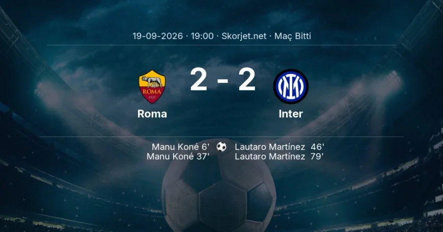 Maç sonucu: Roma 2-2 Inter | Serie A