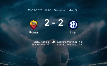 Maç sonucu: Roma 2-2 Inter | Serie A