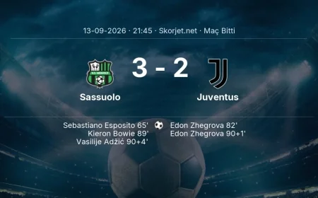 Sassuolo 3-2 Juventus - maç özeti | Serie A