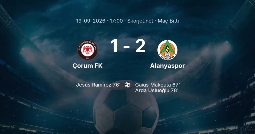 Çorum FK 1-2 Alanyaspor - maç özeti | Süper Lig