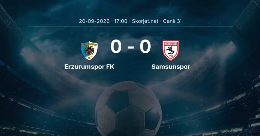 Erzurumspor FK - Samsunspor maçı başladı | Süper Lig