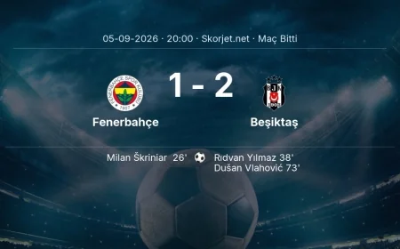Maç sonucu: Fenerbahçe 1-2 Beşiktaş | Süper Lig