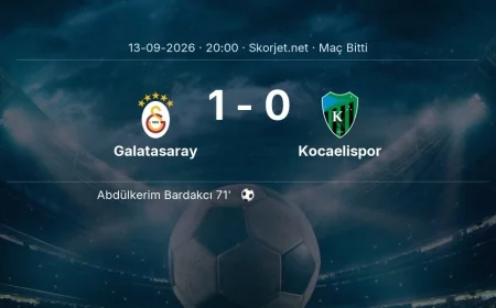 Maç sonucu: Galatasaray 1-0 Kocaelispor | Süper Lig