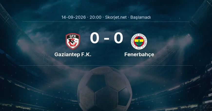 Gaziantep F.K. - Fenerbahçe maçı hangi kanalda, saat kaçta? | Süper Lig
