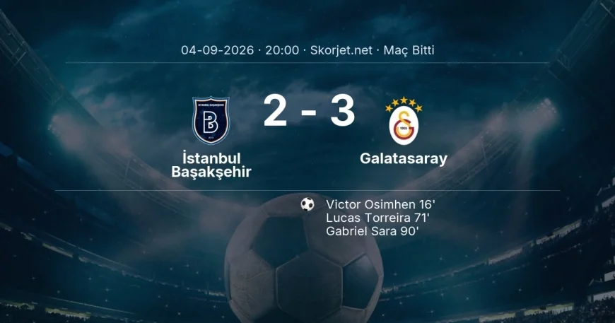 İstanbul Başakşehir 2-3 Galatasaray - maç özeti | Süper Lig