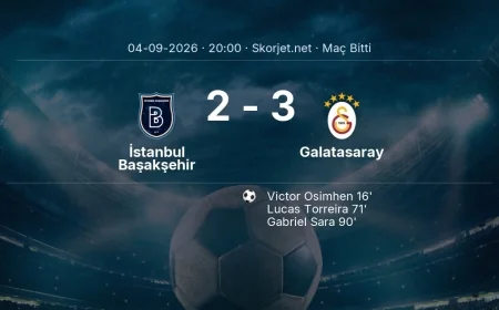 İstanbul Başakşehir 2-3 Galatasaray - maç özeti | Süper Lig