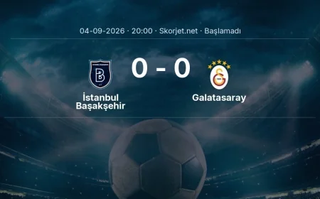 Süper Lig: İstanbul Başakşehir - Galatasaray maç bilgileri