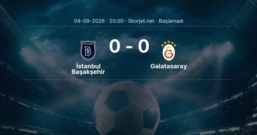 Süper Lig: İstanbul Başakşehir - Galatasaray kadro ve maç öncesi