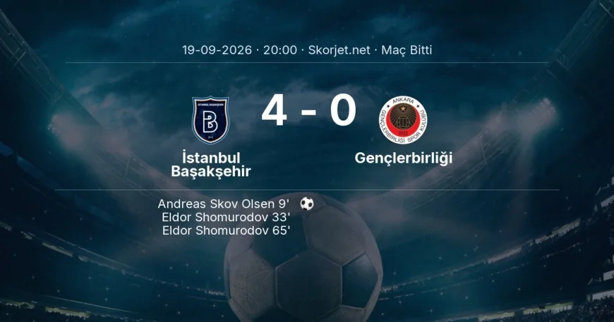 İstanbul Başakşehir 4-0 Gençlerbirliği - maç özeti | Süper Lig