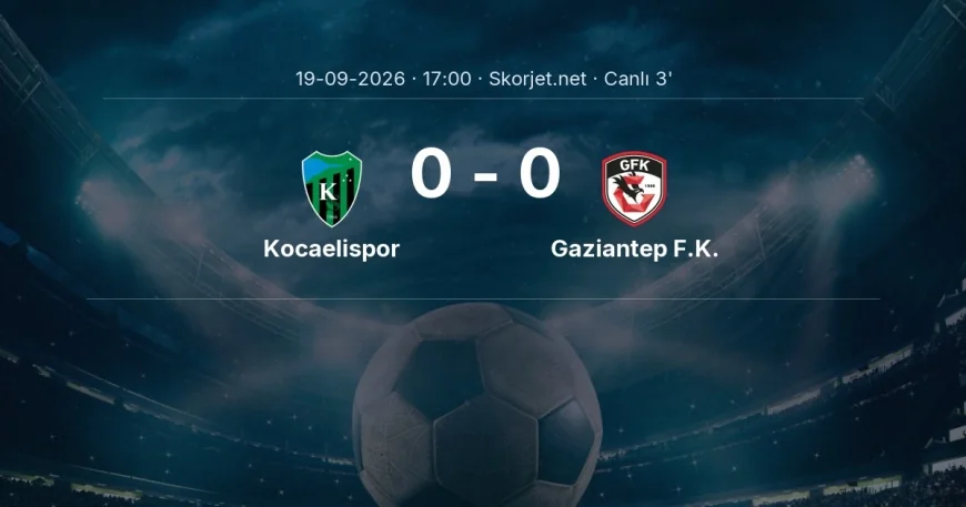 Süper Lig: Kocaelispor - Gaziantep F.K. maçı başladı