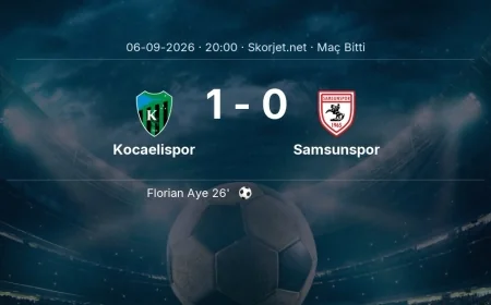 Süper Lig | Kocaelispor 1-0 Samsunspor sonucu
