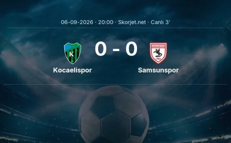 Süper Lig: Kocaelispor - Samsunspor maçı başladı