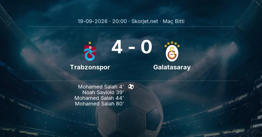 Maç sonucu: Trabzonspor 4-0 Galatasaray | Süper Lig
