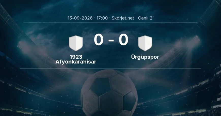 MAÇ BAŞLADI | 1923 Afyonkarahisar SK - Ürgüpspor