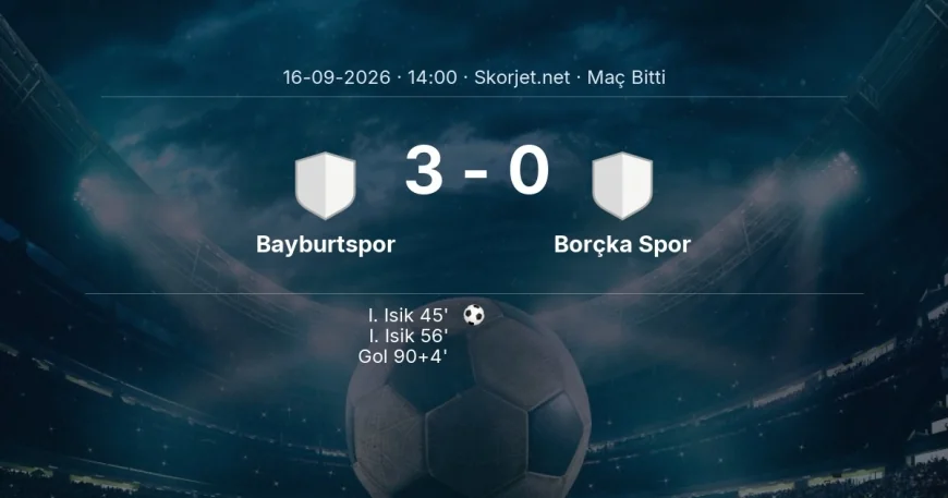 Türkiye Kupası | Bayburtspor 3-0 Borçka Spor sonucu