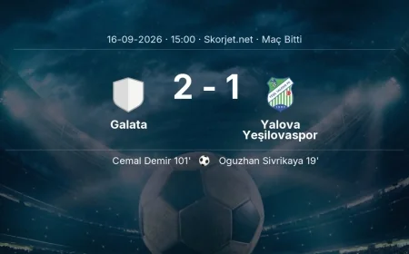 Maç sonucu: Galata 2-1 Yalova Yeşilovaspor | Türkiye Kupası
