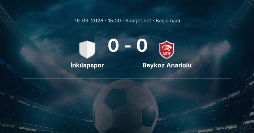 İnkılapspor - Beykoz Anadolu maçı ne zaman, saat kaçta? | Türkiye Kupası