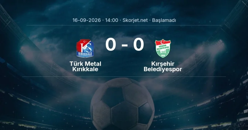 Türkiye Kupası: Türk Metal Kırıkkale - Kırşehir Belediyespor maç bilgileri