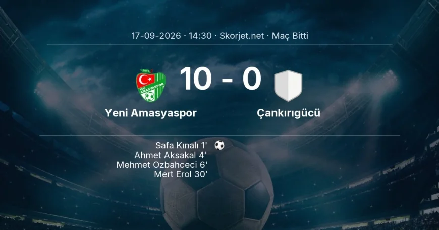 Türkiye Kupası | Yeni Amasyaspor 10-0 Çankırıgücü sonucu