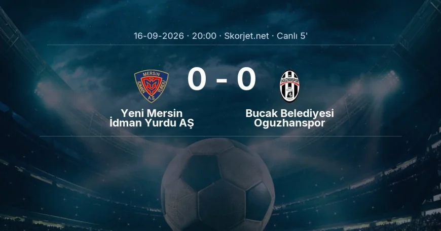 MAÇ BAŞLADI | Yeni Mersin İdman Yurdu AŞ - Bucak Belediyesi Oguzhanspor