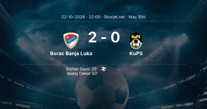 Borac Banja Luka 2-0 KuPS - maç özeti | Avrupa Konferans Ligi
