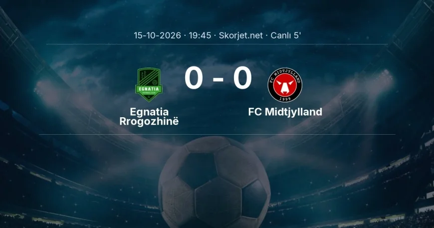 Avrupa Konferans Ligi: Egnatia Rrogozhinë - FC Midtjylland maçı başladı