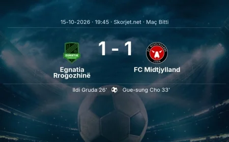 Avrupa Konferans Ligi | Egnatia Rrogozhinë 1-1 FC Midtjylland sonucu