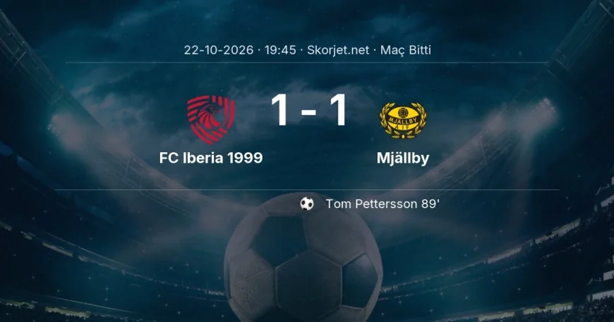 Maç sonucu: FC Iberia 1999 1-1 Mjällby | Avrupa Konferans Ligi