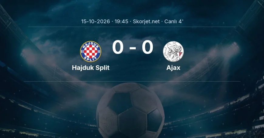 Avrupa Konferans Ligi: Hajduk Split - Ajax maçı başladı