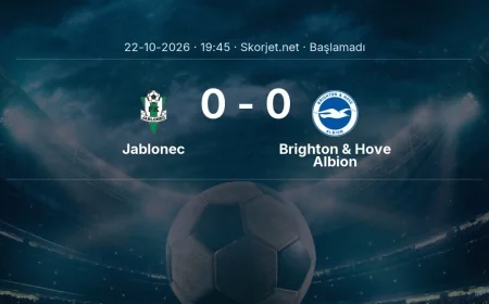 Jablonec - Brighton & Hove Albion muhtemel ilk 11'ler | Avrupa Konferans Ligi