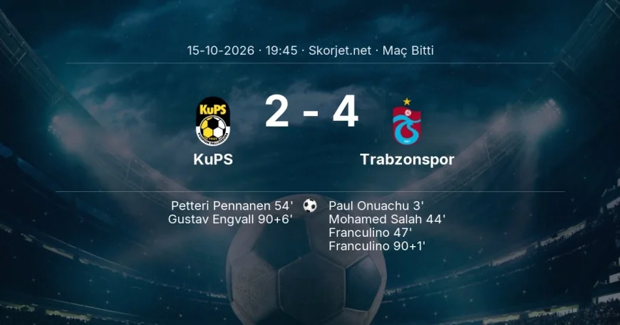 Maç sonucu: KuPS 2-4 Trabzonspor | Avrupa Konferans Ligi
