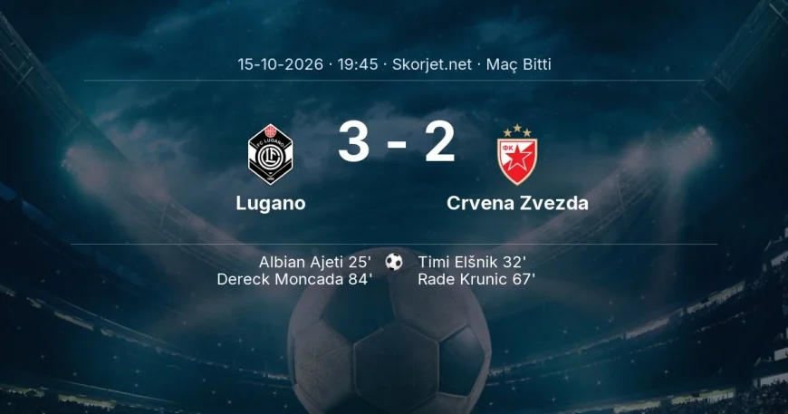 Avrupa Konferans Ligi | Lugano 3-2 Crvena Zvezda sonucu
