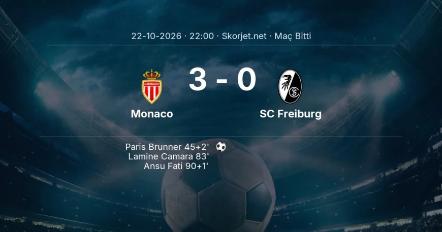 Monaco 3-0 SC Freiburg - maç özeti | Avrupa Konferans Ligi