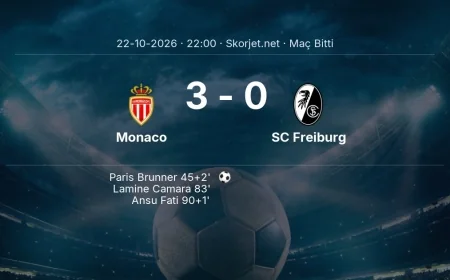 Monaco 3-0 SC Freiburg - maç özeti | Avrupa Konferans Ligi