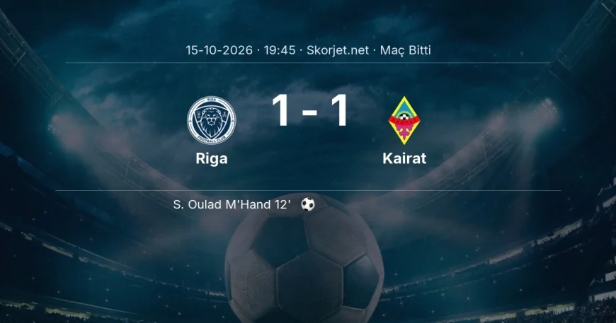 Maç sonucu: Riga 1-1 Kairat | Avrupa Konferans Ligi